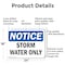 Signmission Storm Water Only, 24 in W x Rectangle, Aluminum OS-2PACK-NS-A-1824-L-18498 - alternate 8